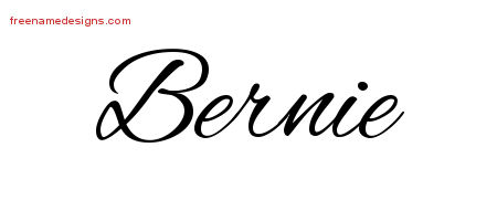 Bernie Cursive Name Tattoo Designs