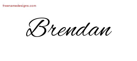 Brendan Cursive Name Tattoo Designs