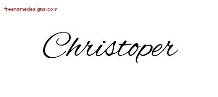 Christoper Cursive Name Tattoo Designs