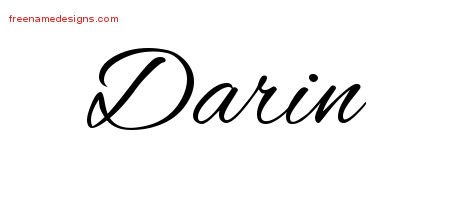 Darin Cursive Name Tattoo Designs