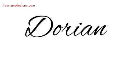 Cursive Name Tattoo Designs Dorian Free Graphic - Free Name Designs