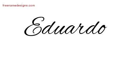 Cursive Name Tattoo Designs Eduardo Free Graphic - Free Name Designs