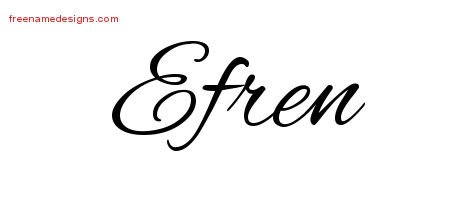 Efren Cursive Name Tattoo Designs