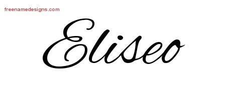 Cursive Name Tattoo Designs Eliseo Free Graphic - Free Name Designs