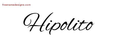 Hipolito Cursive Name Tattoo Designs