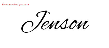 Jenson Cursive Name Tattoo Designs