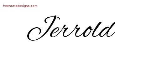 Jerrold Cursive Name Tattoo Designs