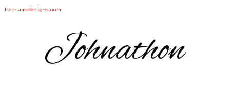 Johnathon Cursive Name Tattoo Designs