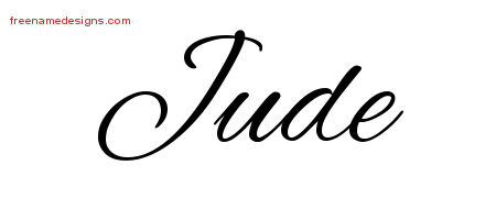 Jude Cursive Name Tattoo Designs