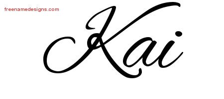 Kai Cursive Name Tattoo Designs