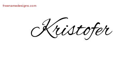 Kristofer Cursive Name Tattoo Designs