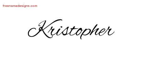 Kristopher Cursive Name Tattoo Designs