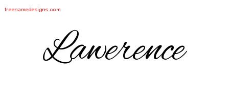Lawerence Cursive Name Tattoo Designs