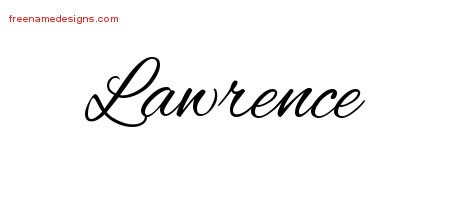 Lawrence Cursive Name Tattoo Designs