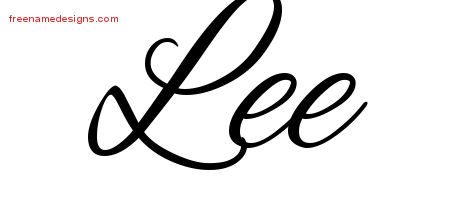 Lee Cursive Name Tattoo Designs