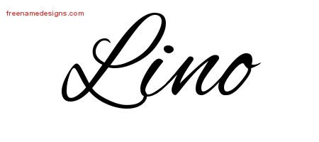 Lino Cursive Name Tattoo Designs