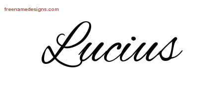 Lucius Cursive Name Tattoo Designs