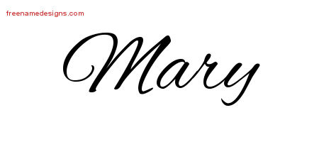 Cursive Name Tattoo Designs Mary Free Graphic - Free Name Designs