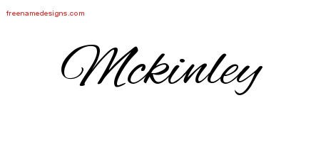 Mckinley Cursive Name Tattoo Designs