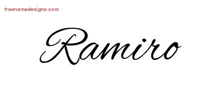 Ramiro Cursive Name Tattoo Designs