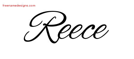 Reece Cursive Name Tattoo Designs