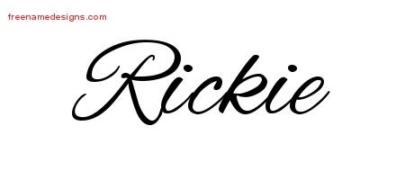 Rickie Cursive Name Tattoo Designs