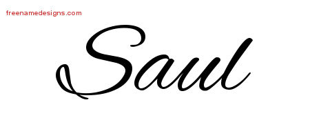 Saul Cursive Name Tattoo Designs