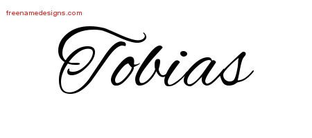 Tobias Cursive Name Tattoo Designs