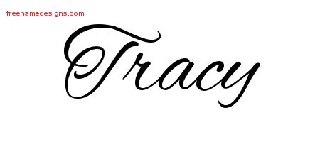 Tracy Cursive Name Tattoo Designs