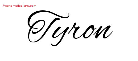 Tyron Cursive Name Tattoo Designs