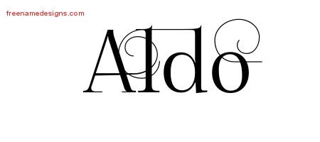 Aldo Decorated Name Tattoo Designs