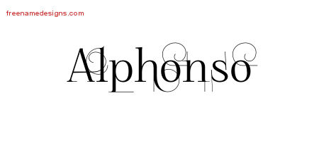 Alphonso Decorated Name Tattoo Designs