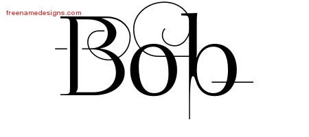 Bob Decorated Name Tattoo Designs