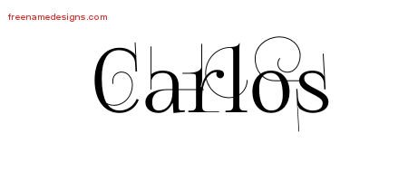 Carlos Decorated Name Tattoo Designs
