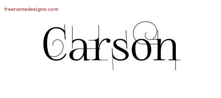 Carson Decorated Name Tattoo Designs