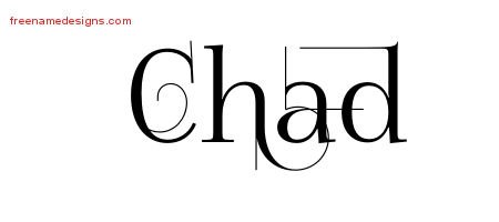 Chad Decorated Name Tattoo Designs
