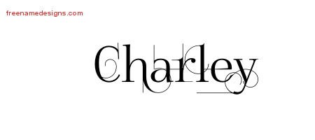 Charley Decorated Name Tattoo Designs