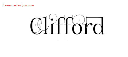 Clifford Decorated Name Tattoo Designs