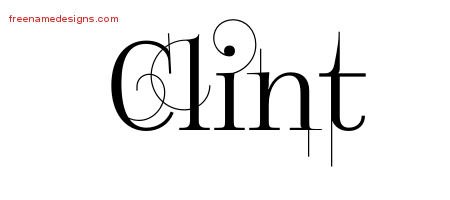 Clint Decorated Name Tattoo Designs