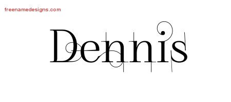Dennis Decorated Name Tattoo Designs