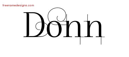 Donn Decorated Name Tattoo Designs