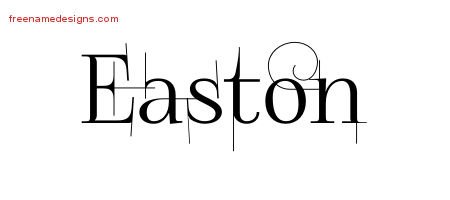Easton Decorated Name Tattoo Designs