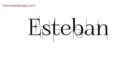Esteban Decorated Name Tattoo Designs