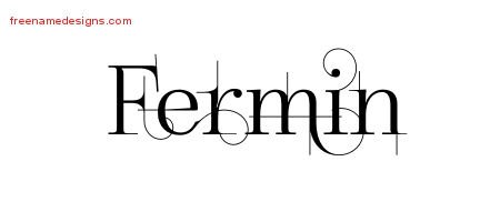 Fermin Decorated Name Tattoo Designs
