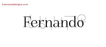 Fernando Decorated Name Tattoo Designs