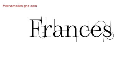 Frances Decorated Name Tattoo Designs