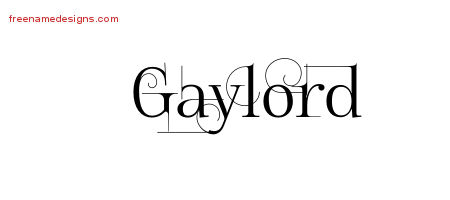 Gaylord Decorated Name Tattoo Designs