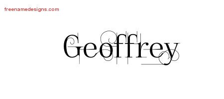 Geoffrey Decorated Name Tattoo Designs