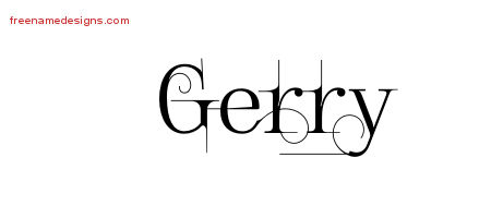 Gerry Decorated Name Tattoo Designs