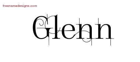 Glenn Decorated Name Tattoo Designs